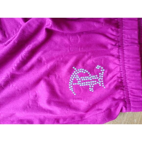 Juicy couture Y2K logo rhinestones soft pajama set long sleeve and pants Large - Picture 9 of 10